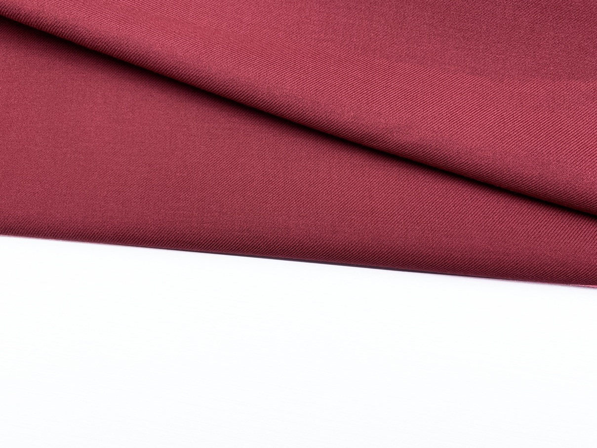 Ткань Костюмная бордового цвета однотонная 19258 4