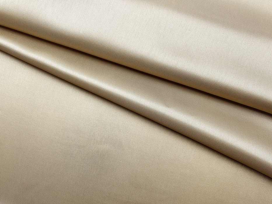 Ткань Подкладочная  золотисто-бежевого цвета однотонная  33370 1